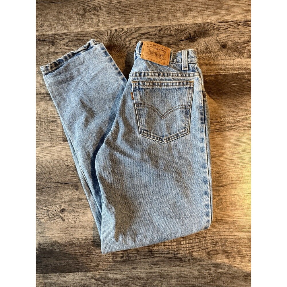 Vintage Levis 550 Orange Tab Jeans 27x28 USA Made Student Relaxed Fit 90s